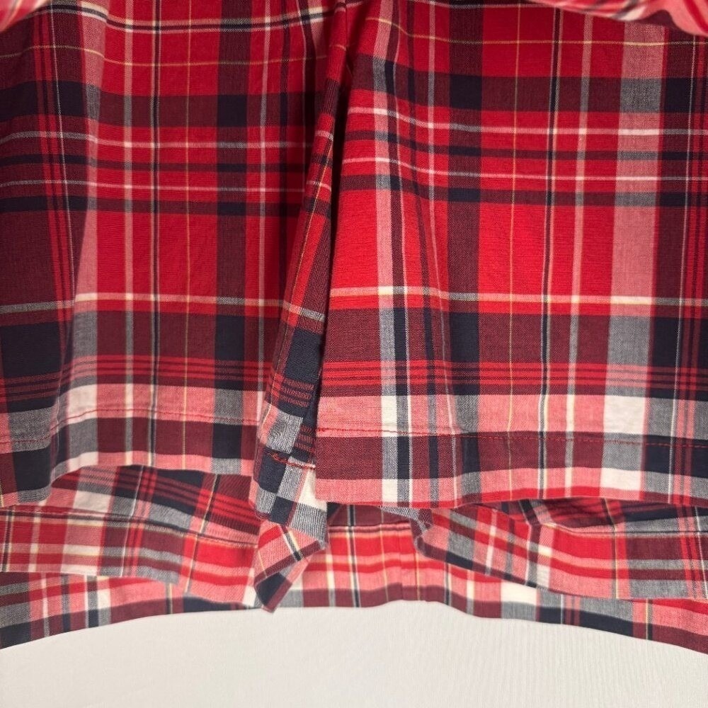 Christopher & Banks Red Plaid Skort Size 12 Stretch Pull-On Golf Preppy Classic - Picture 7 of 8